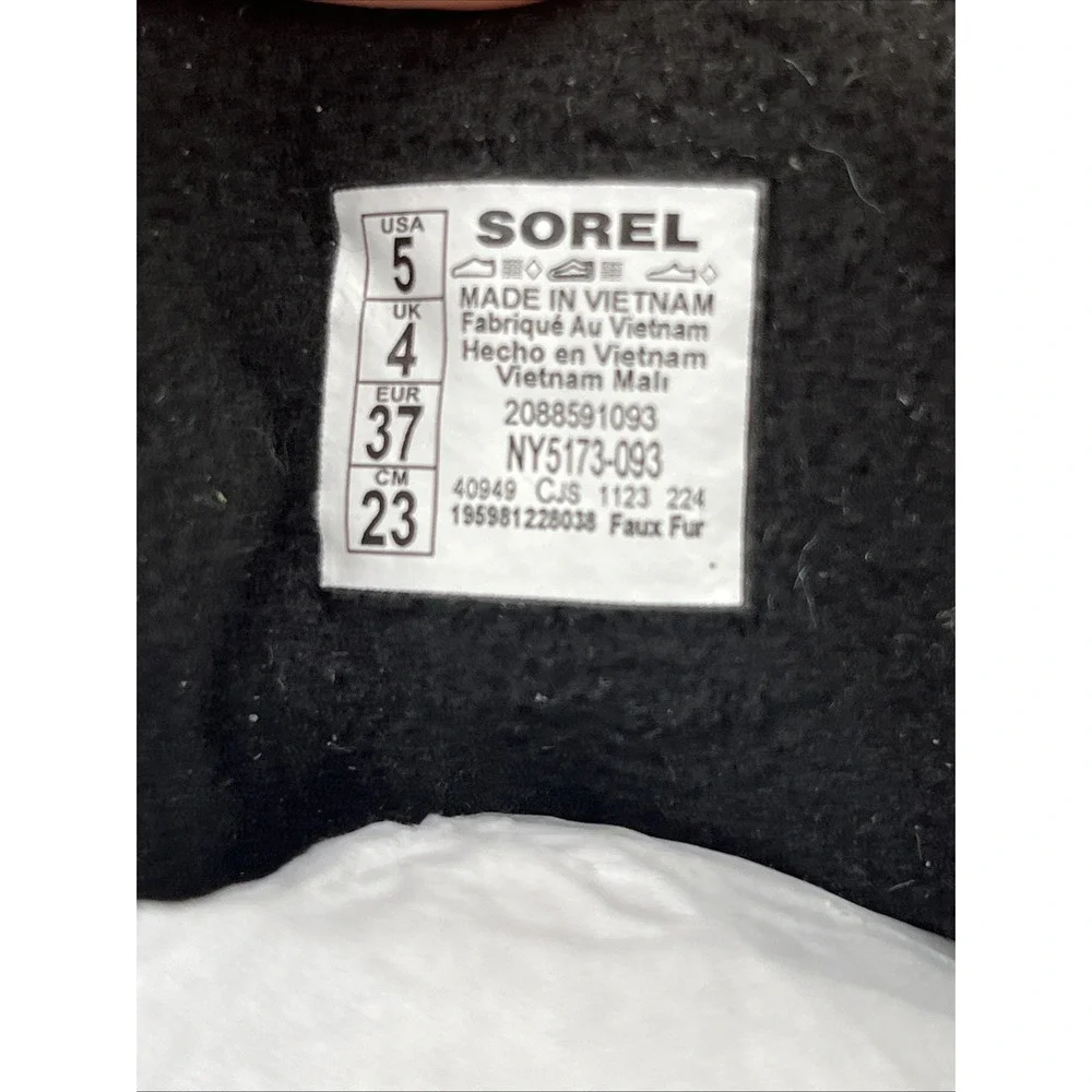 Sorel Youth Whitney II Plus Lace Waterproof Winter Boots Big Kid Size 5 NEW